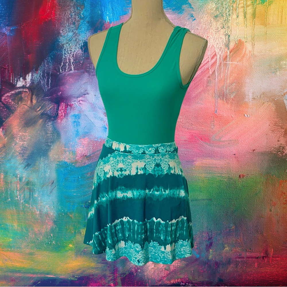Wet Seal Skater Skirt + Derek Heart Tank Combo